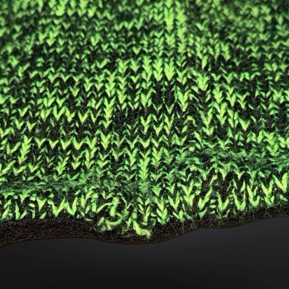 Little Kids Lime/Black Knit Googley Eye Monster Tassle Hat Fleece Lined Ear Flap - Picture 5 of 6